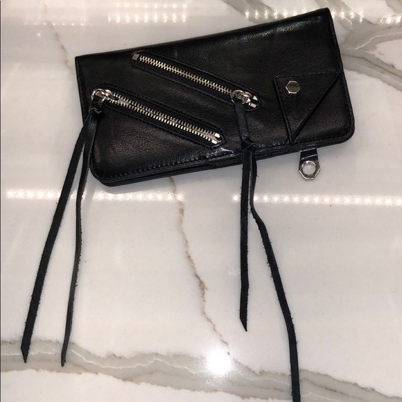Rebecca Minkoff Handbags - Rebecca Minkoff Moto Black Leather Wallet